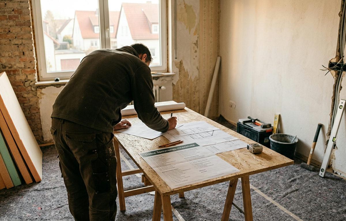 Deine Sanierungs-Checkliste: Gut geplant ist halb gewonnen