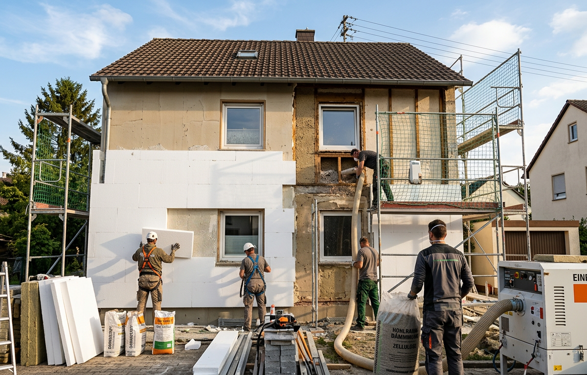 WDVS oder Einblasdämmung? Fassadendämmung im Vergleich