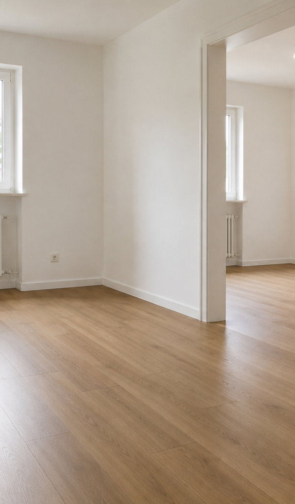 Wohnungsrenovierung mit Parkettboden, Malerarbeiten und neuen Türen